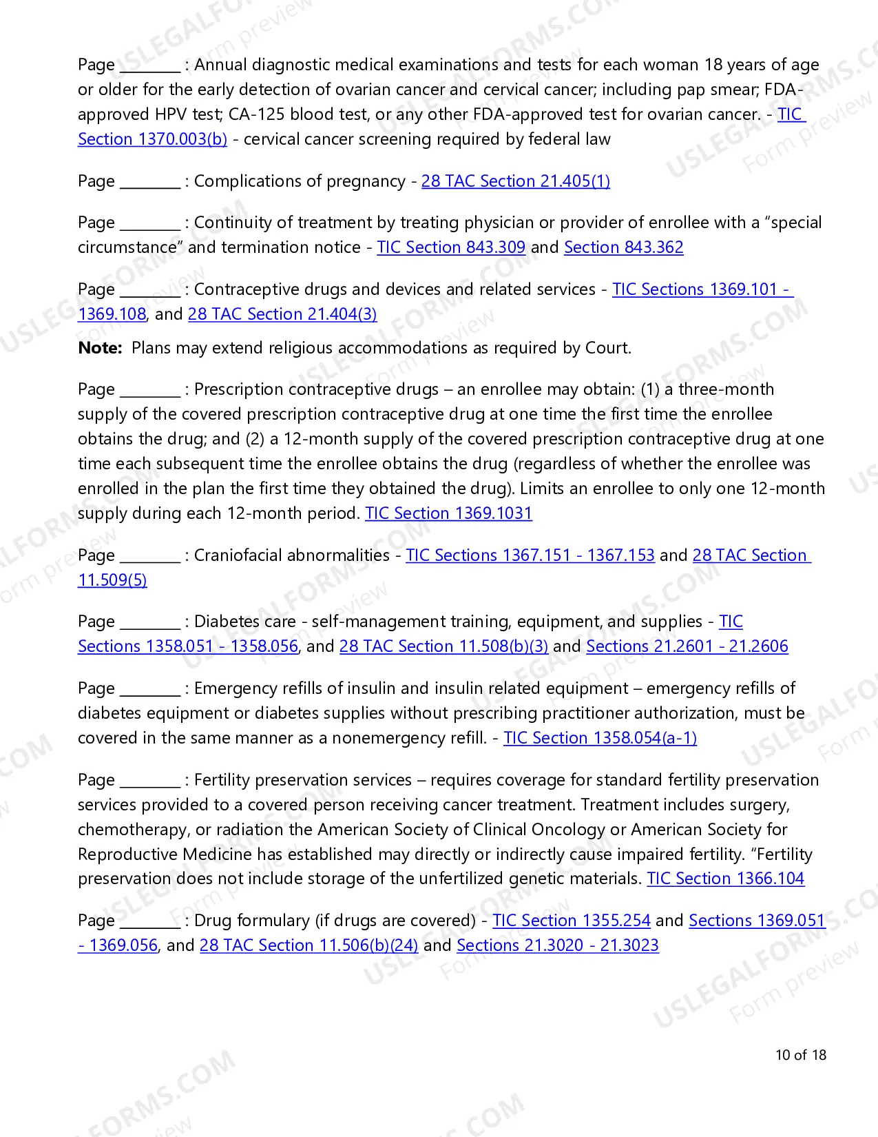 Preview Evidence of Coverage (EOC) Checklist - Individual Plans