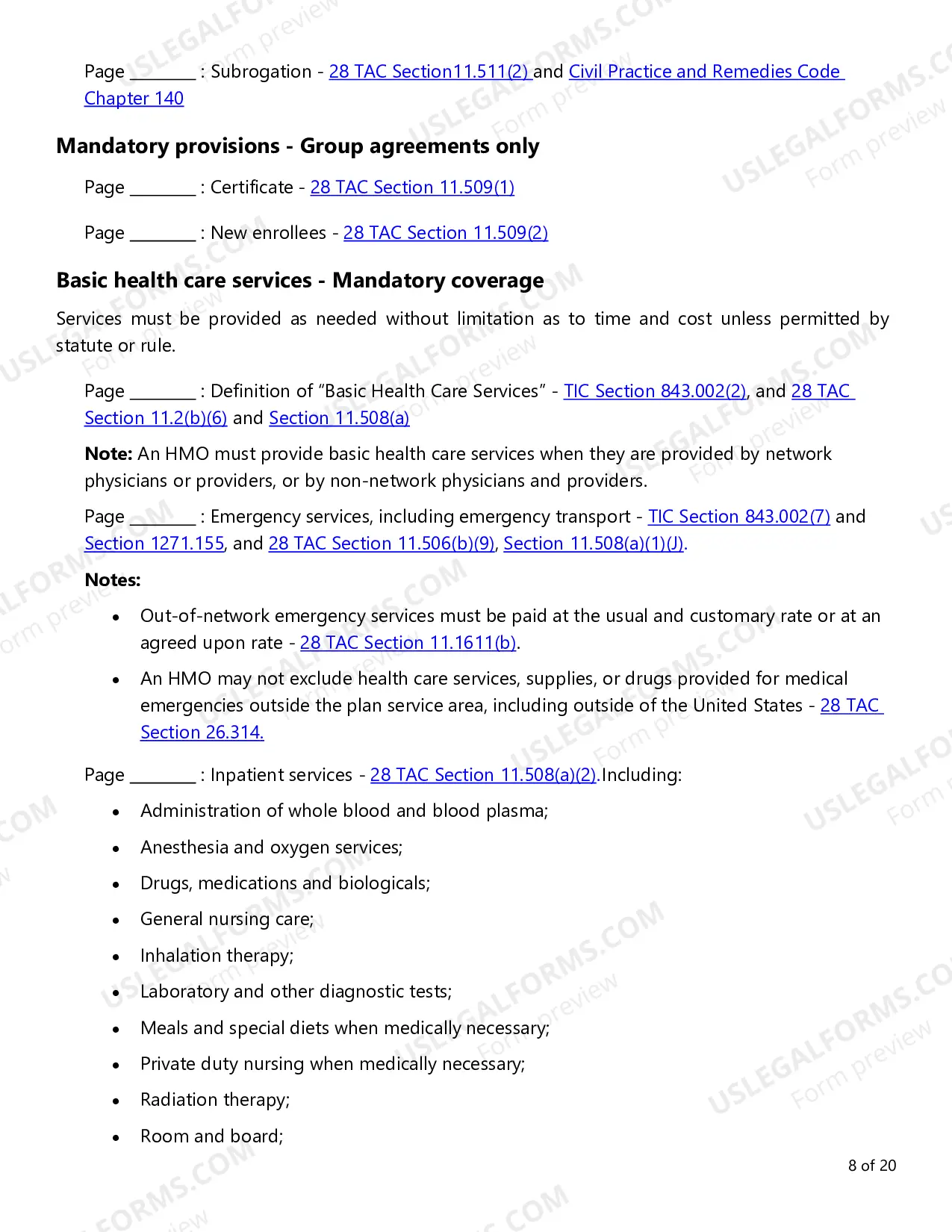 Preview Evidence of Coverage (EOC) Checklist - Large Employer and Conversion Plans