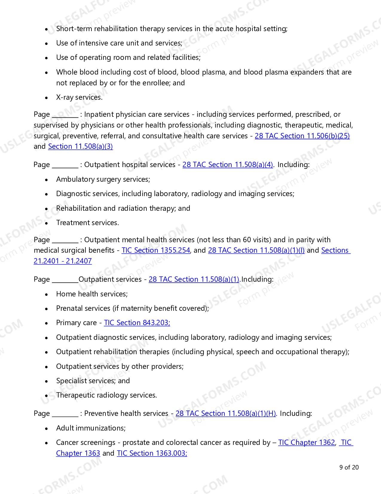 Preview Evidence of Coverage (EOC) Checklist - Large Employer and Conversion Plans