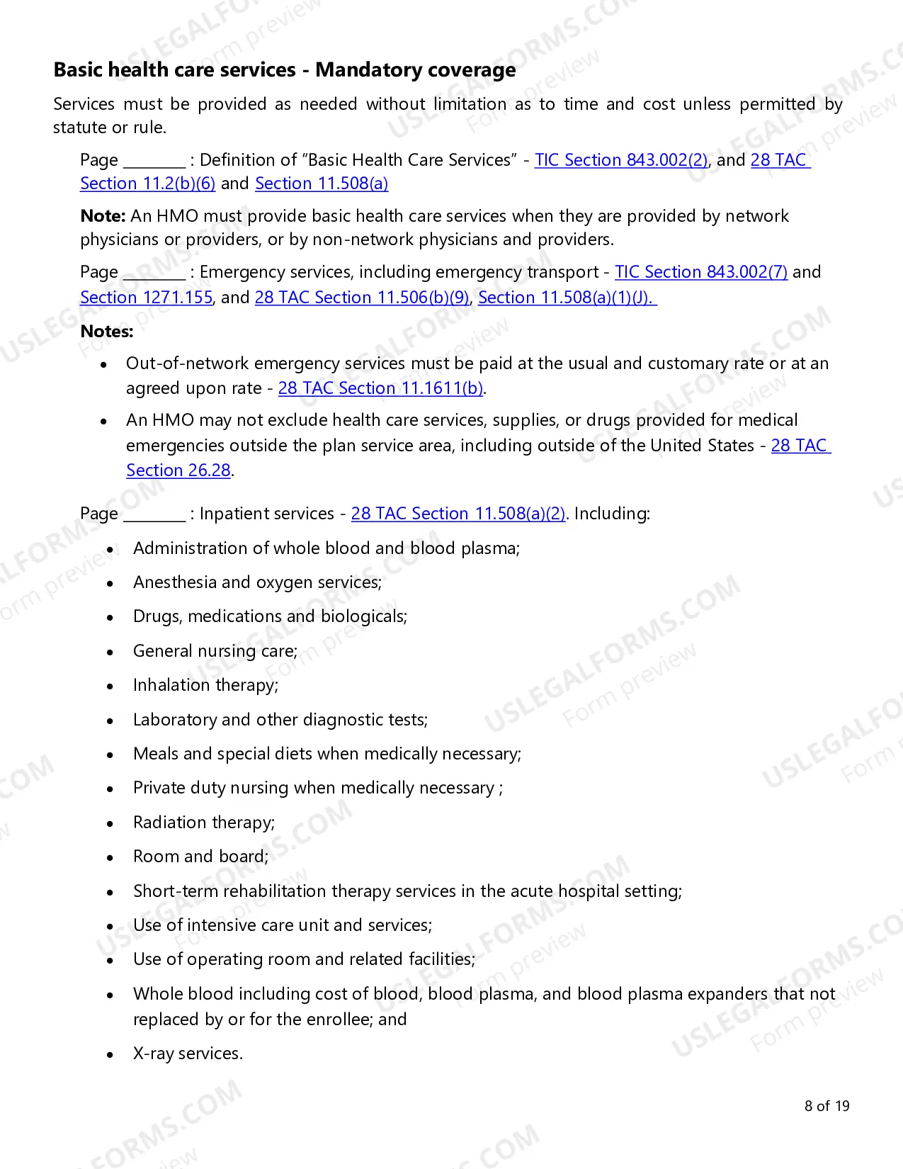 Preview Evidence of Coverage (EOC) Checklist - Small Employer and Conversion Plans