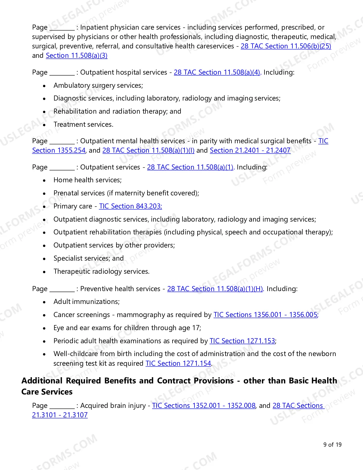 Preview Evidence of Coverage (EOC) Checklist - Small Employer and Conversion Plans