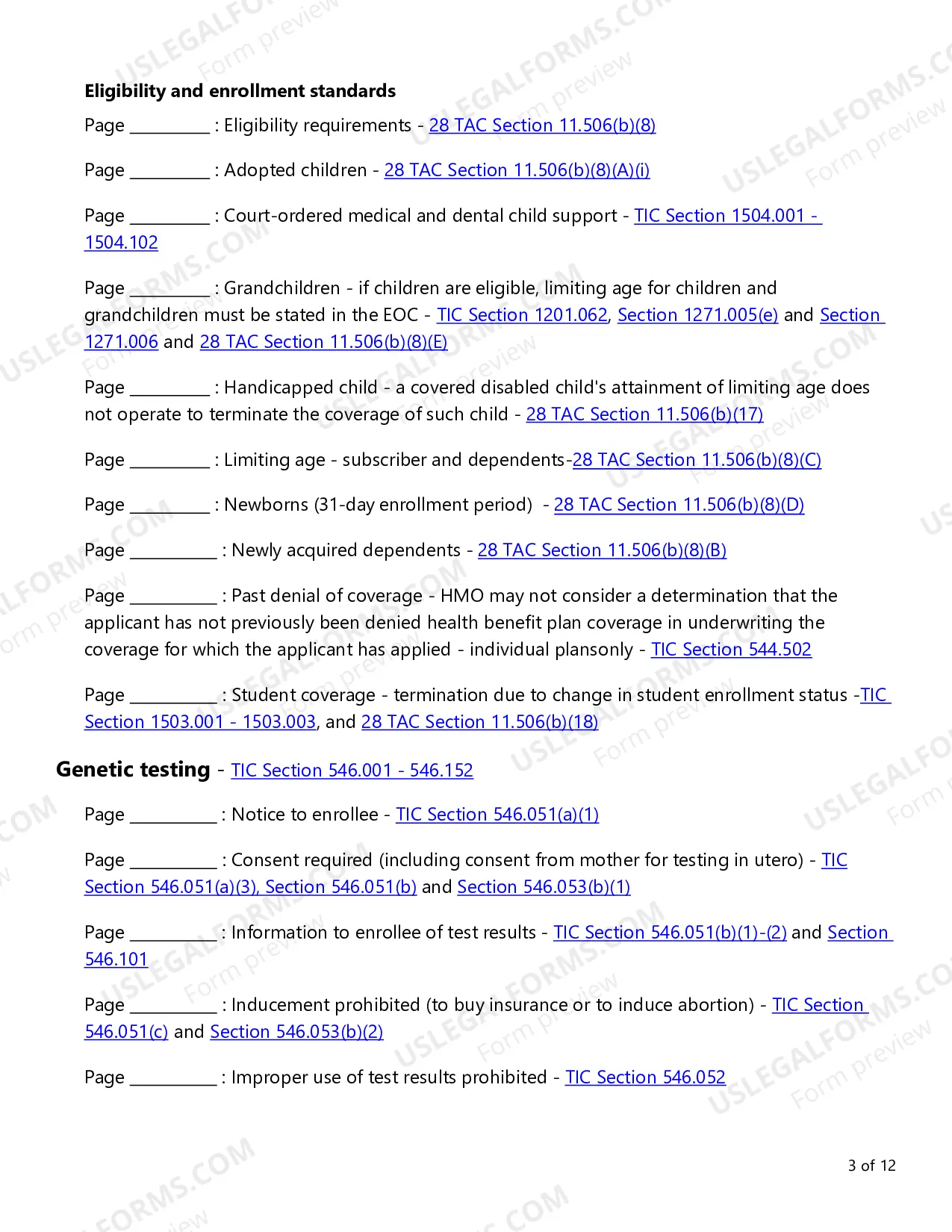 Preview Evidence of Coverage (EOC) Checklist - Single Health Care Service Plan - Dental Care