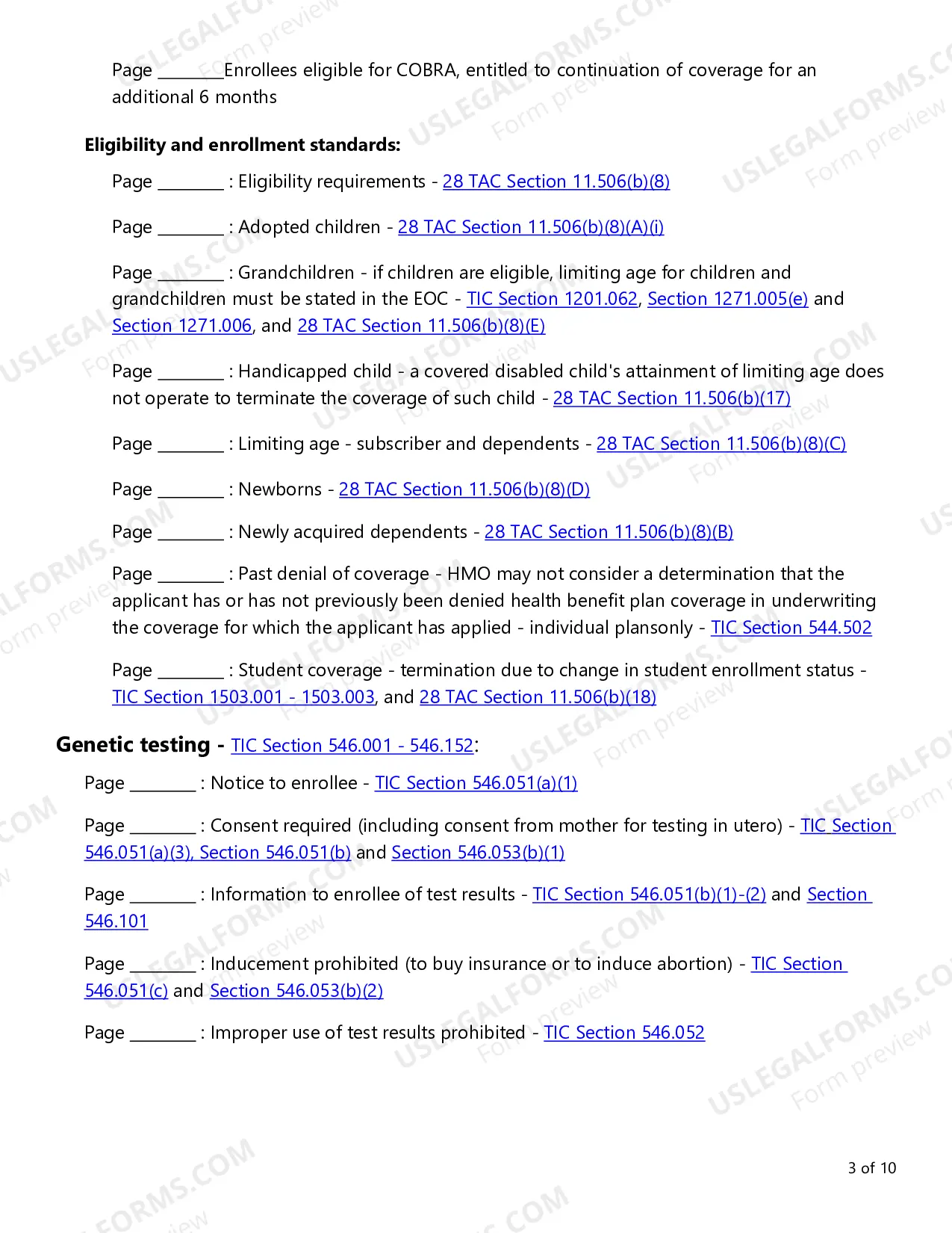 Preview Evidence of Coverage (EOC) Checklist - Single Health Care Service Plan - Vision Care