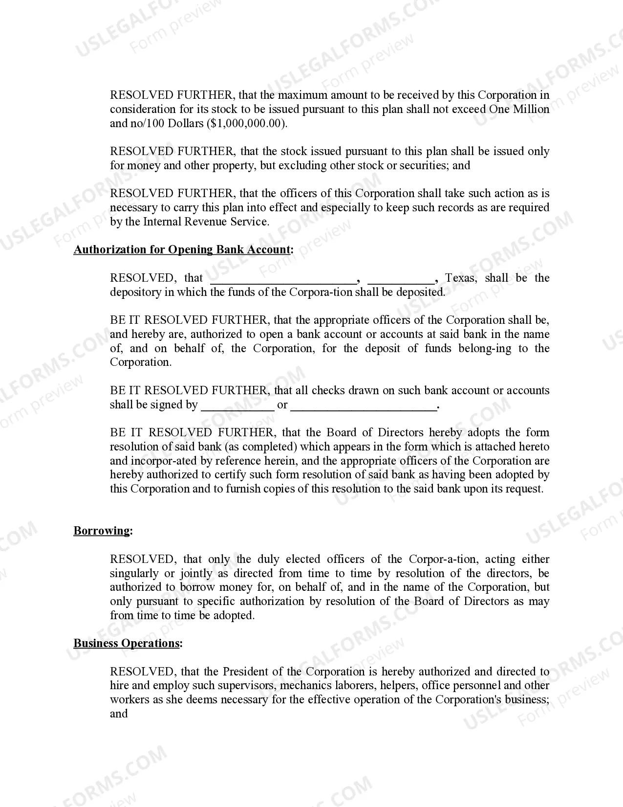 Preview Minutes for Organizational Meeting