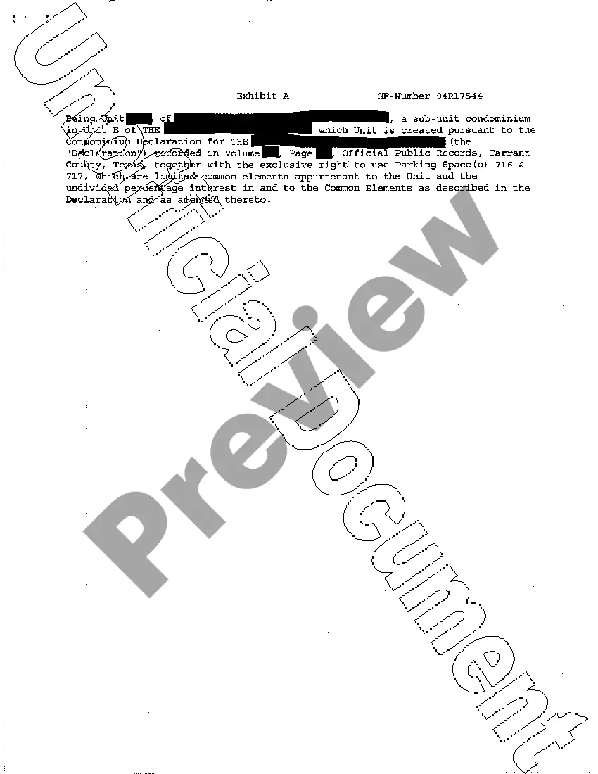 Preview Acknowledgment for Proration of Ad Valorem Taxes