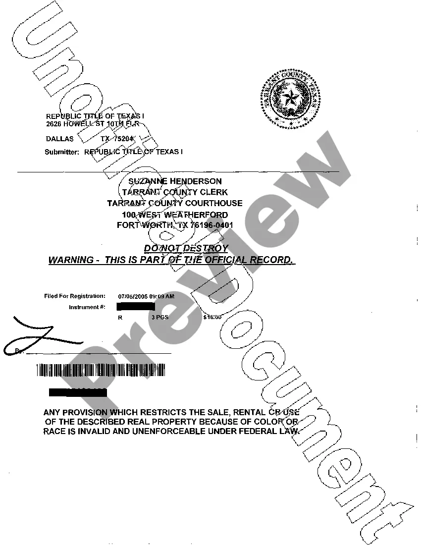 Preview Partial Release of Agreement of Tenants in Common