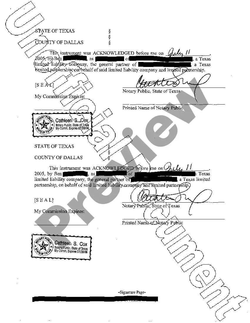 Preview Agreement and Declaration of Restrictive Covenants