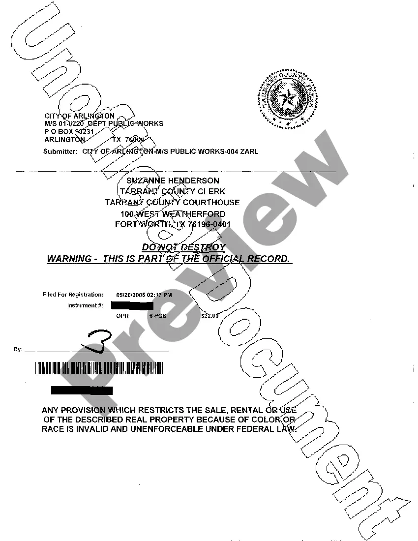 Preview Abandonment of Easement