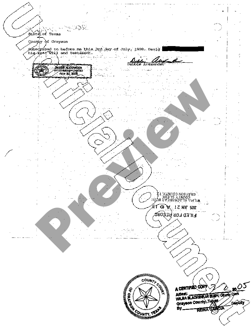 Plano Texas Application and Order of Probate of Will as Muniment of