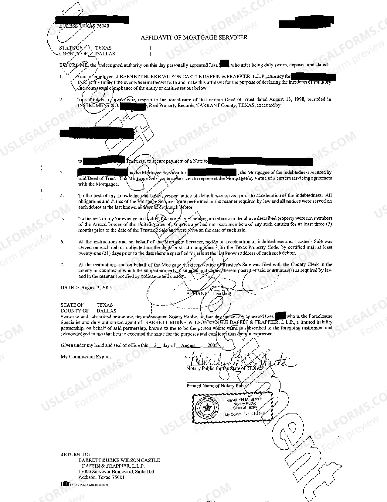 Preview Substitute Trustee's Deed