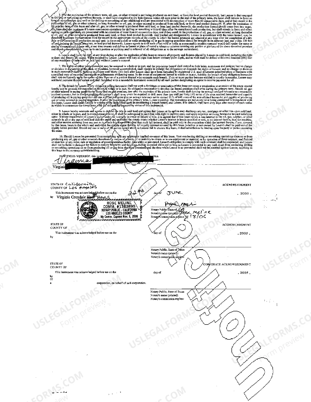 Preview Oil, Gas and Mineral Lease