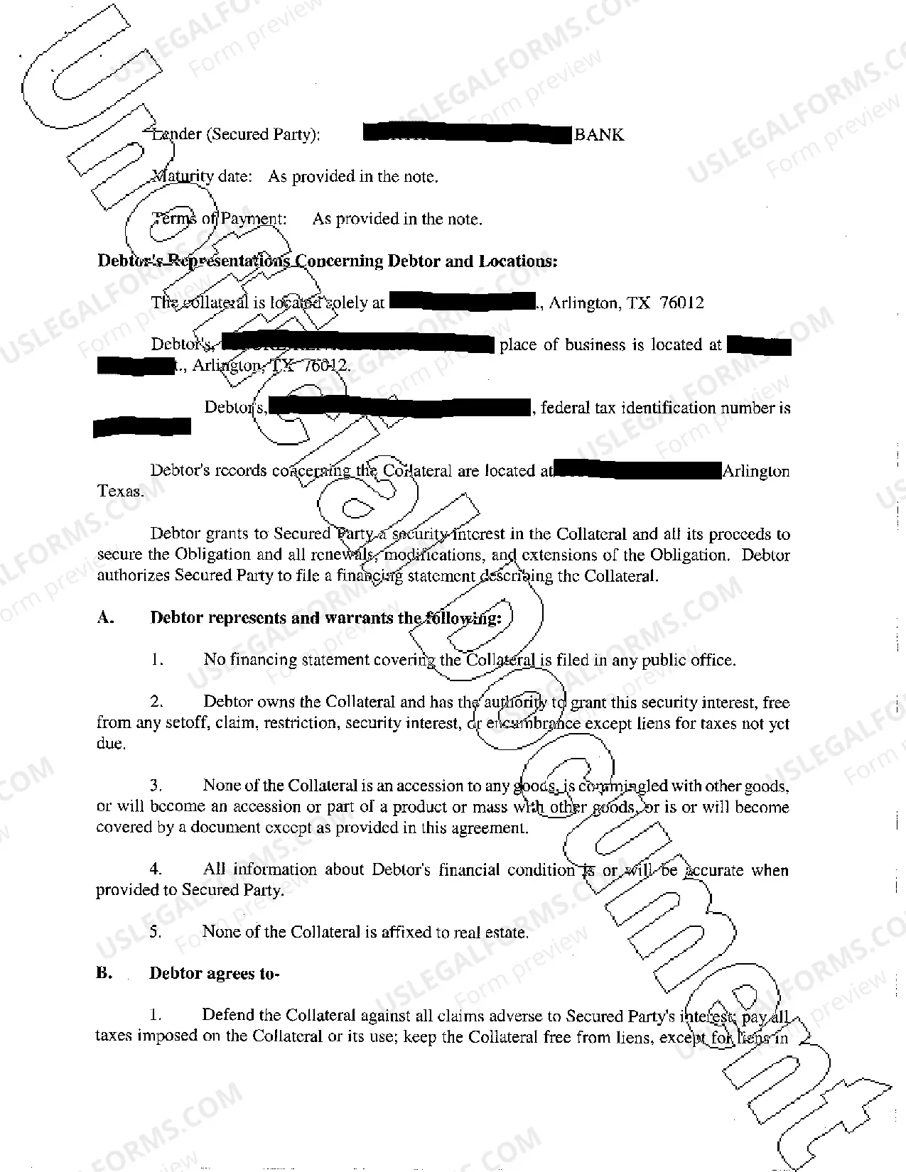 Preview Security Agreement