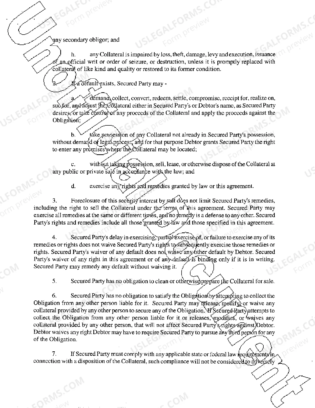 Preview Security Agreement