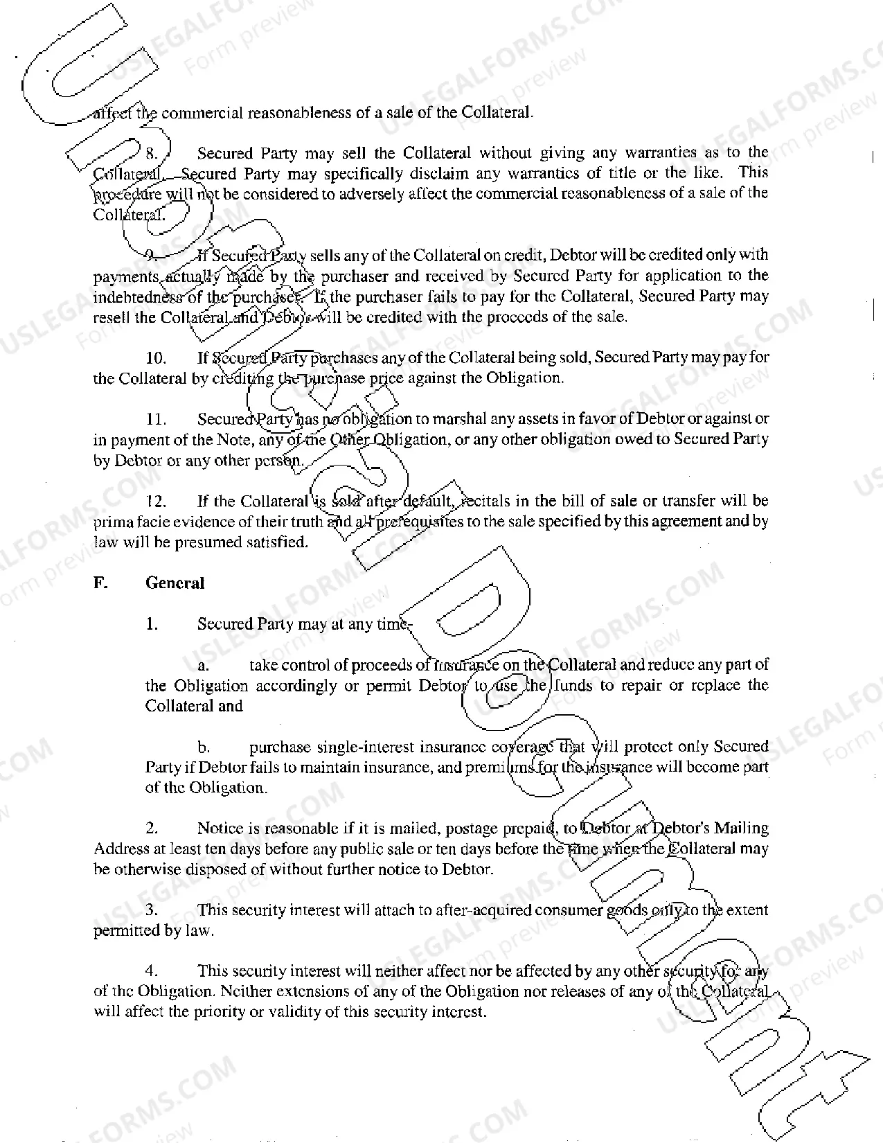 Preview Security Agreement