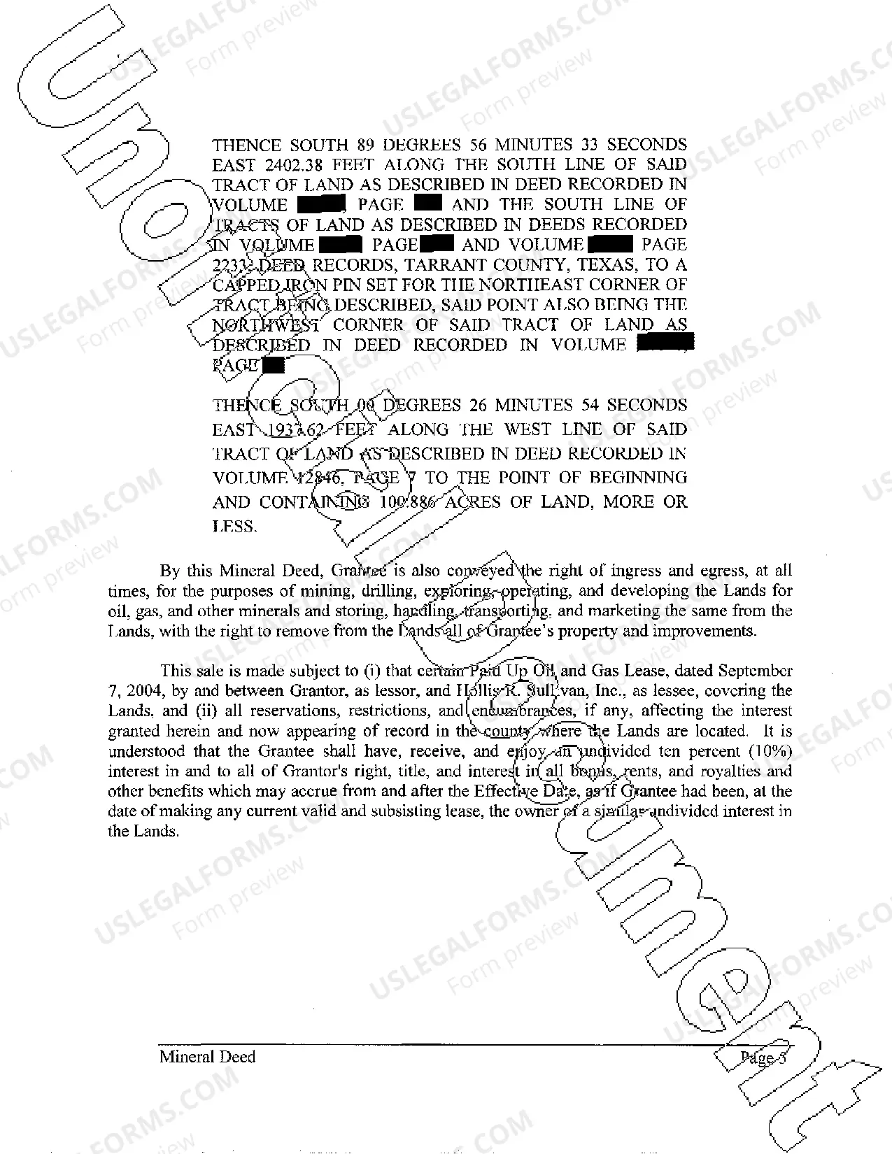 Preview Mineral Deed