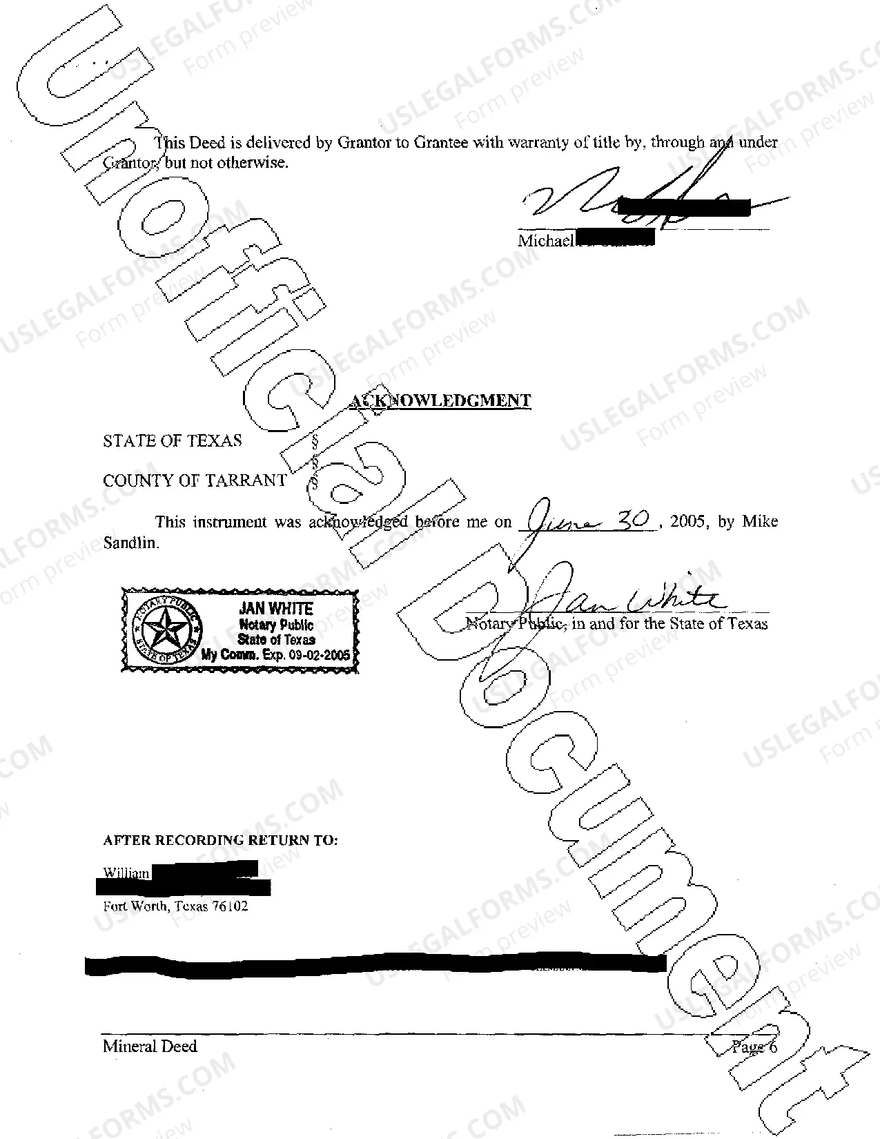 Preview Mineral Deed