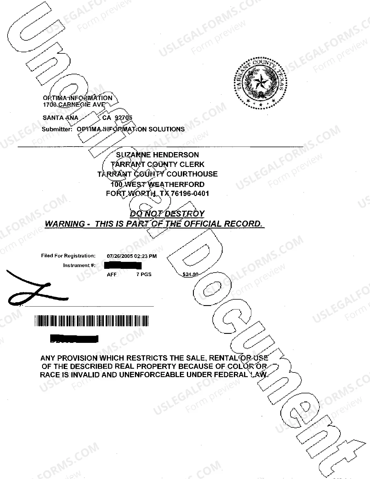 Preview Texas Home Equity Affidavit and Agreement