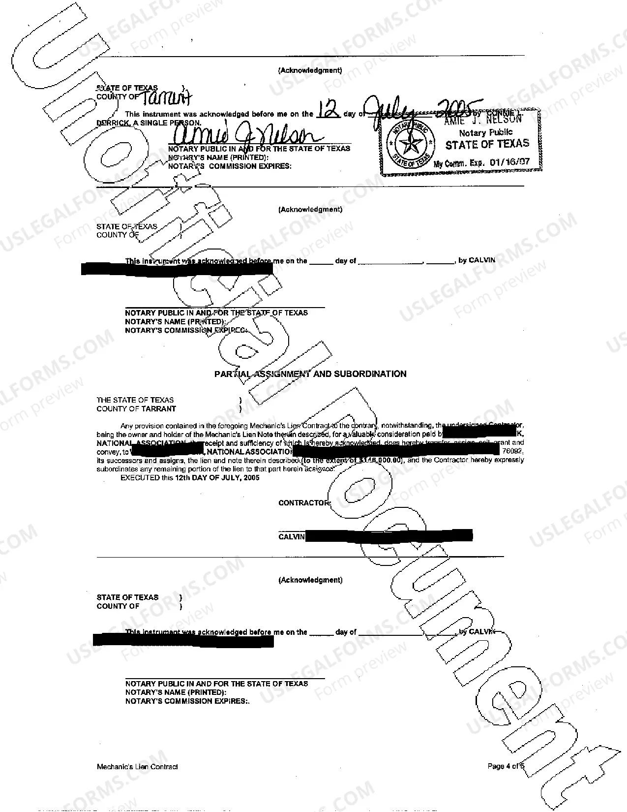 Preview Mechanic's Lien Contract