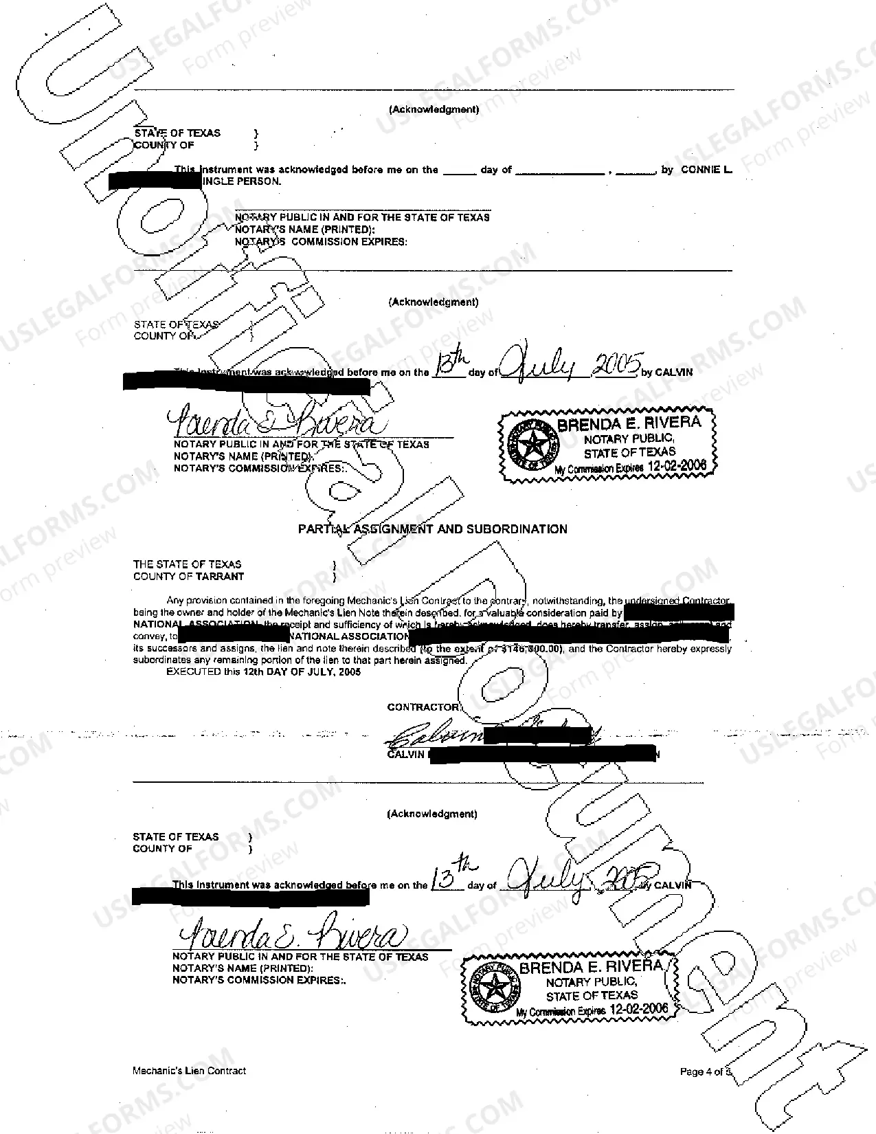 Preview Mechanic's Lien Contract