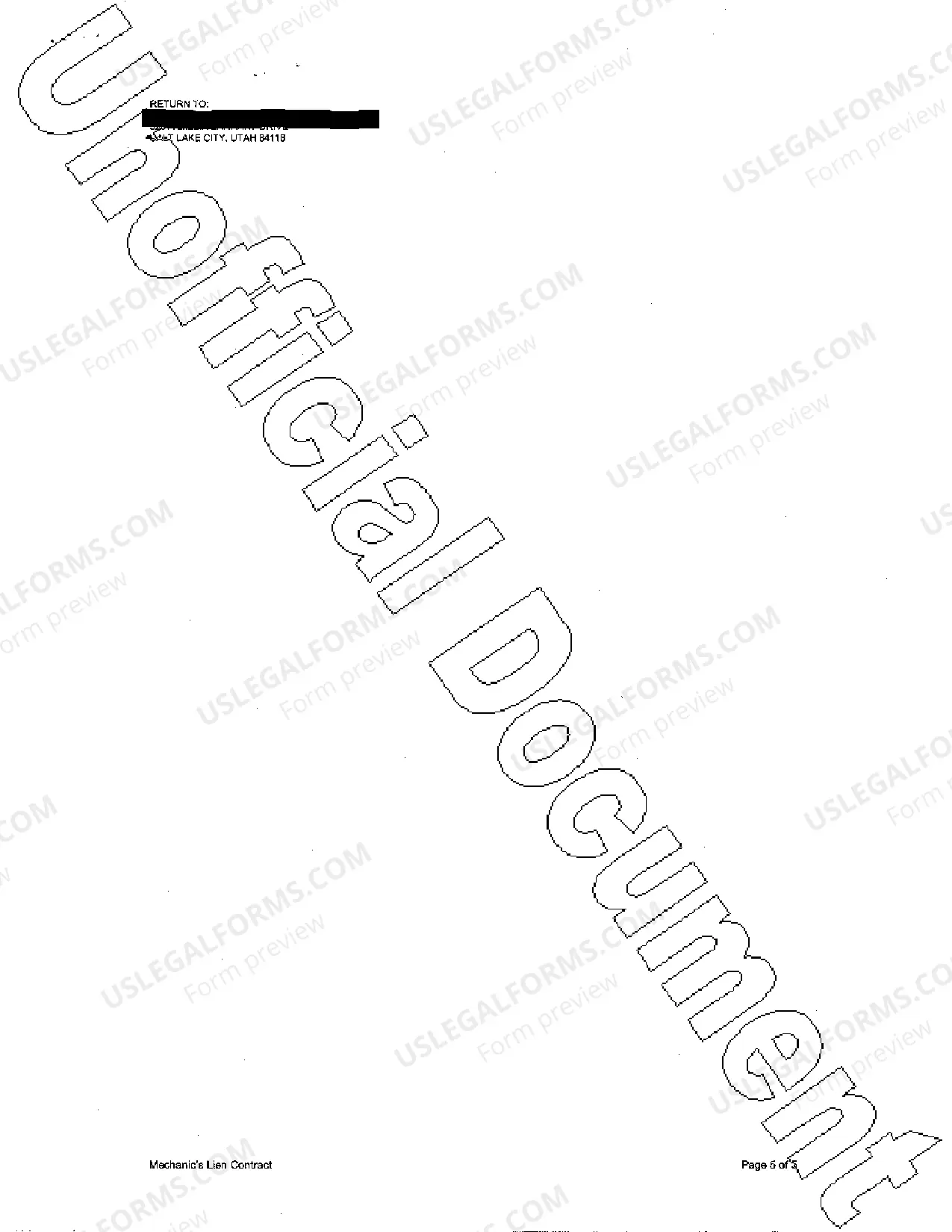 Preview Mechanic's Lien Contract