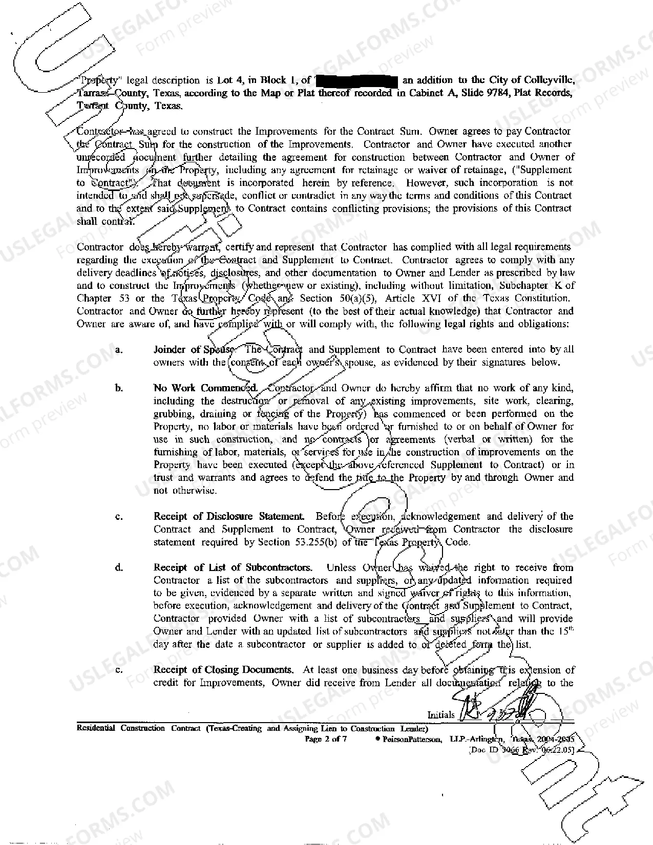 Preview Residential Construction Contract