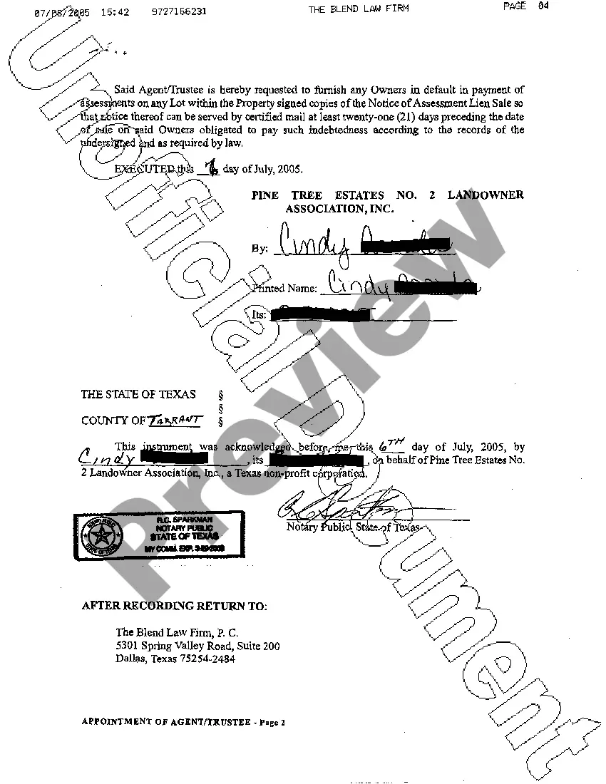 Get Appointment of Agents or Trustees by Property Owners Association Preview Appointment of Agents or Trustees by Property Owners Association