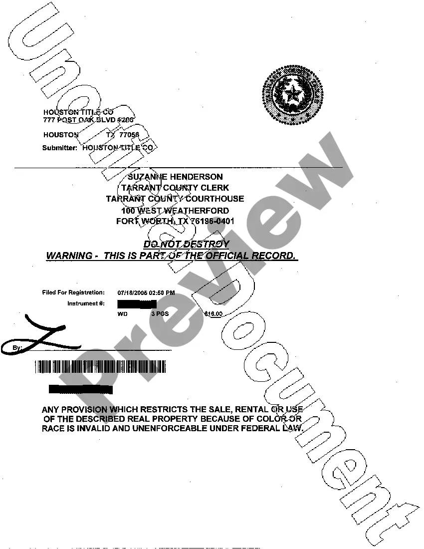 Preview Independent Executrix's Distribution Deed