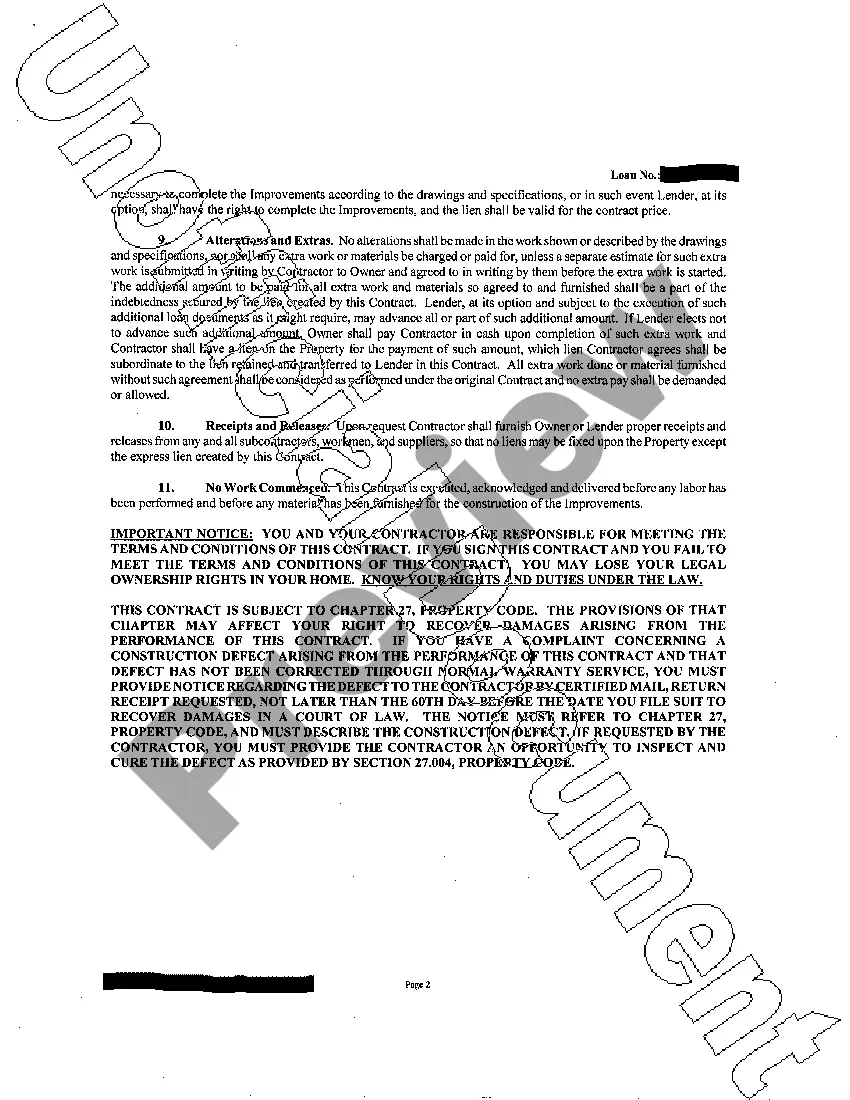 Get Builder and Mechanic's Lien Contract Preview Builder and Mechanic's Lien Contract