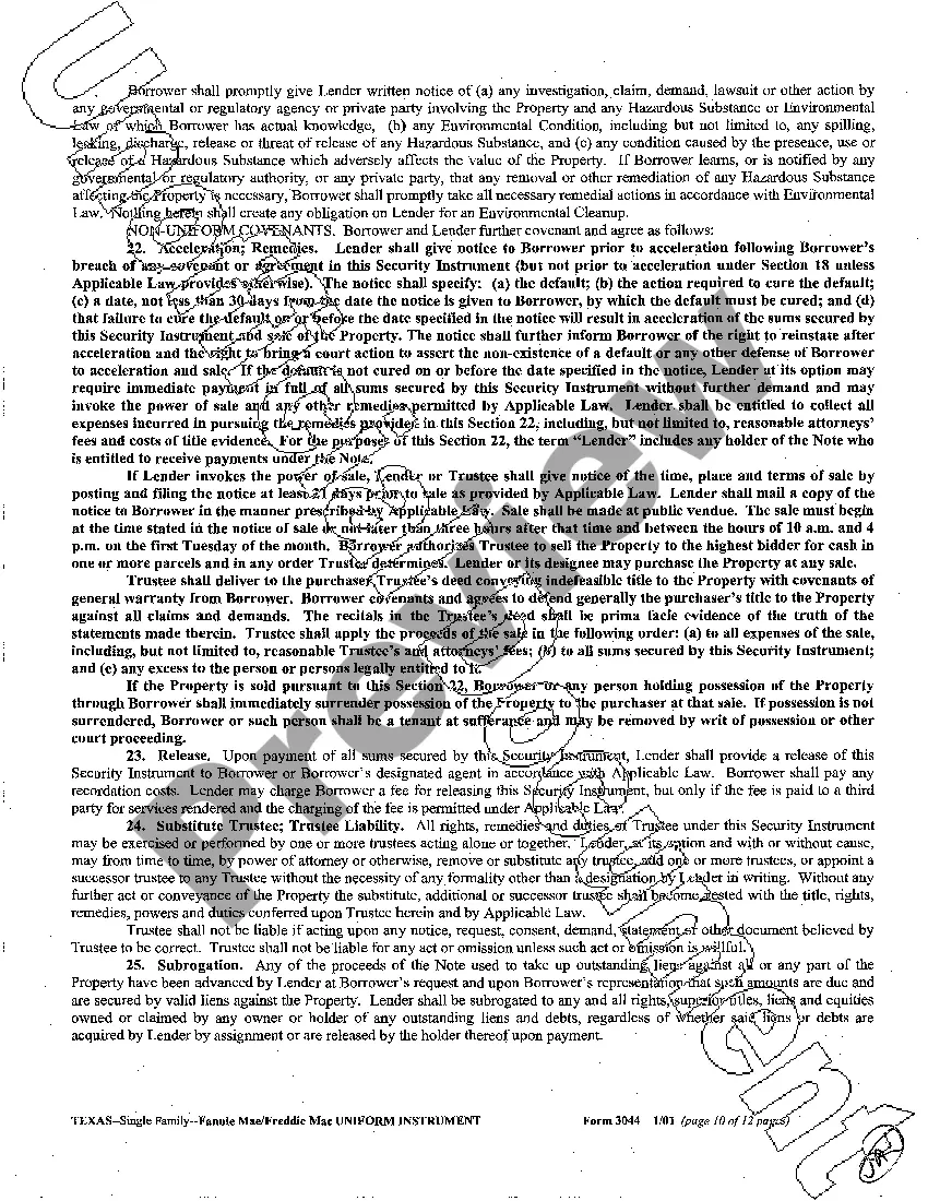 Preview Sample Deed of Trust