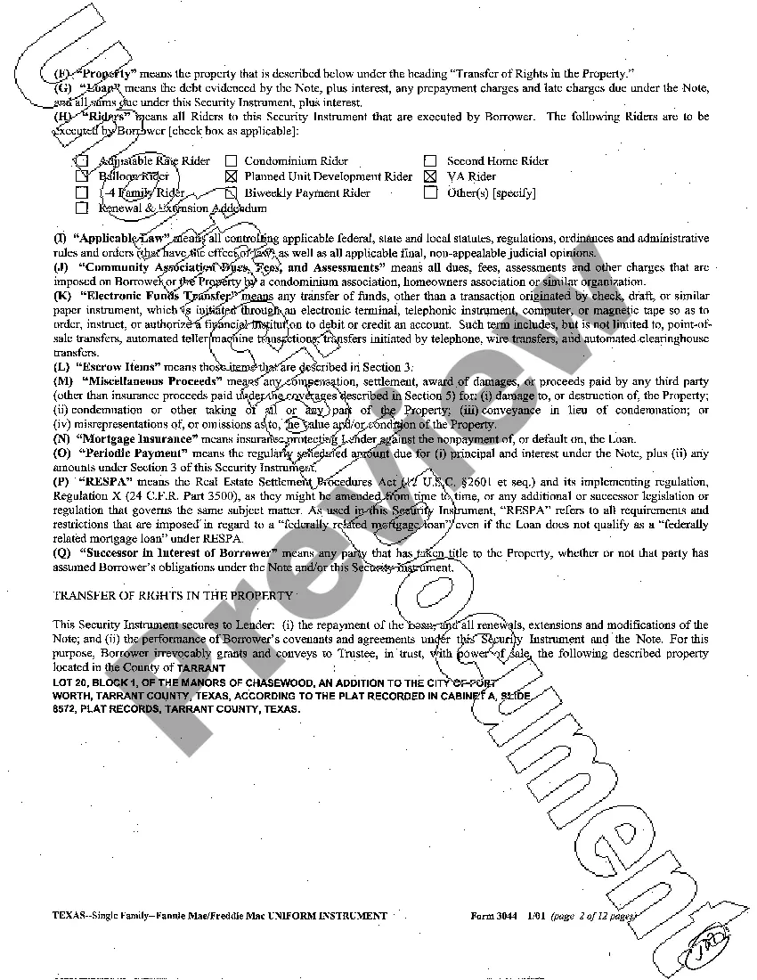 Preview Sample Deed of Trust