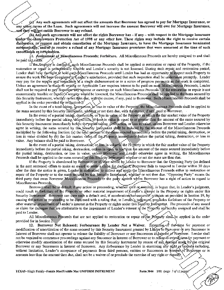 Preview Sample Deed of Trust