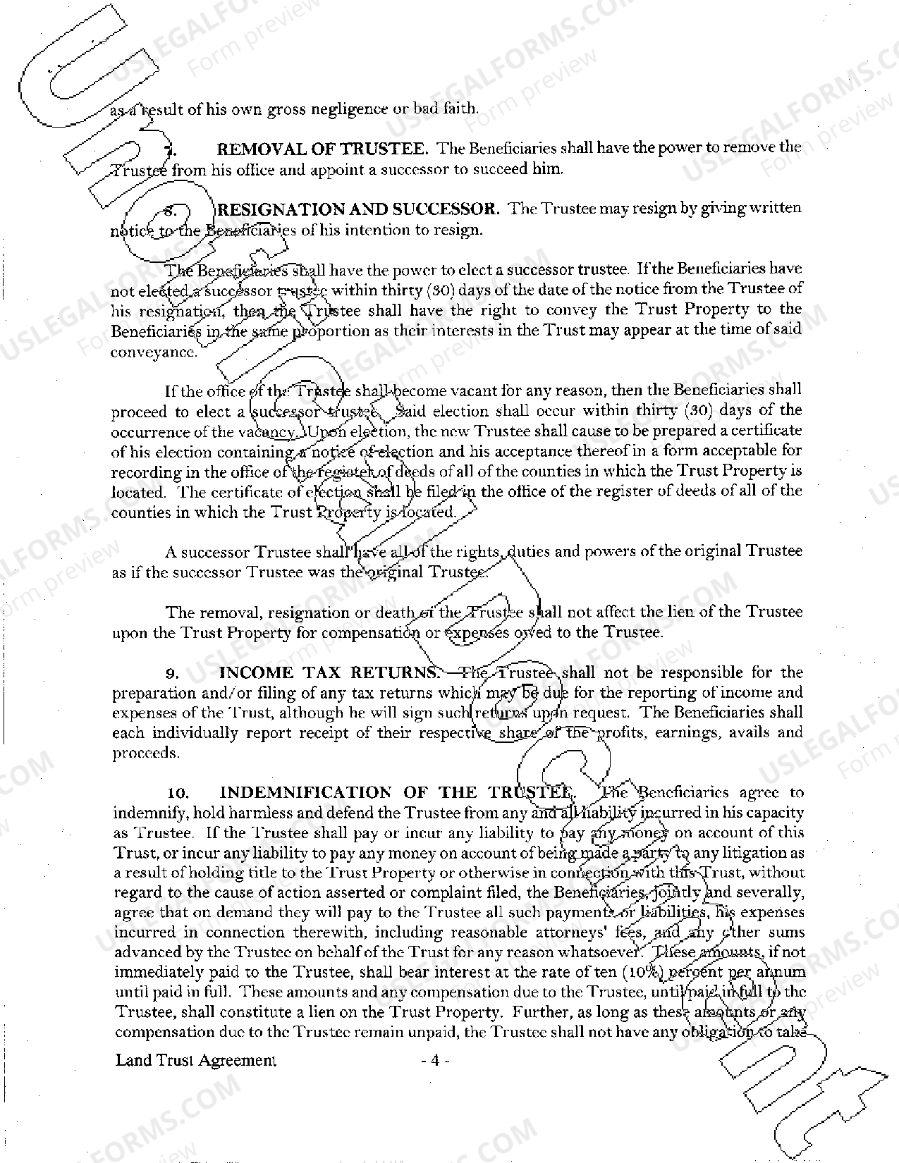 Texas Land Trust Agreement Texas Land Trust Agreement US Legal Forms