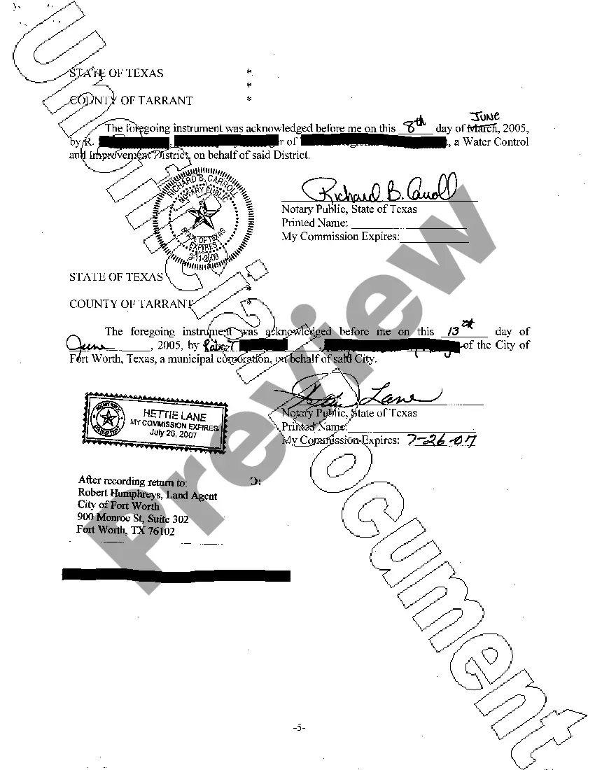 Preview Sanitary Sewer Pipeline Easement and Right-of-Way
