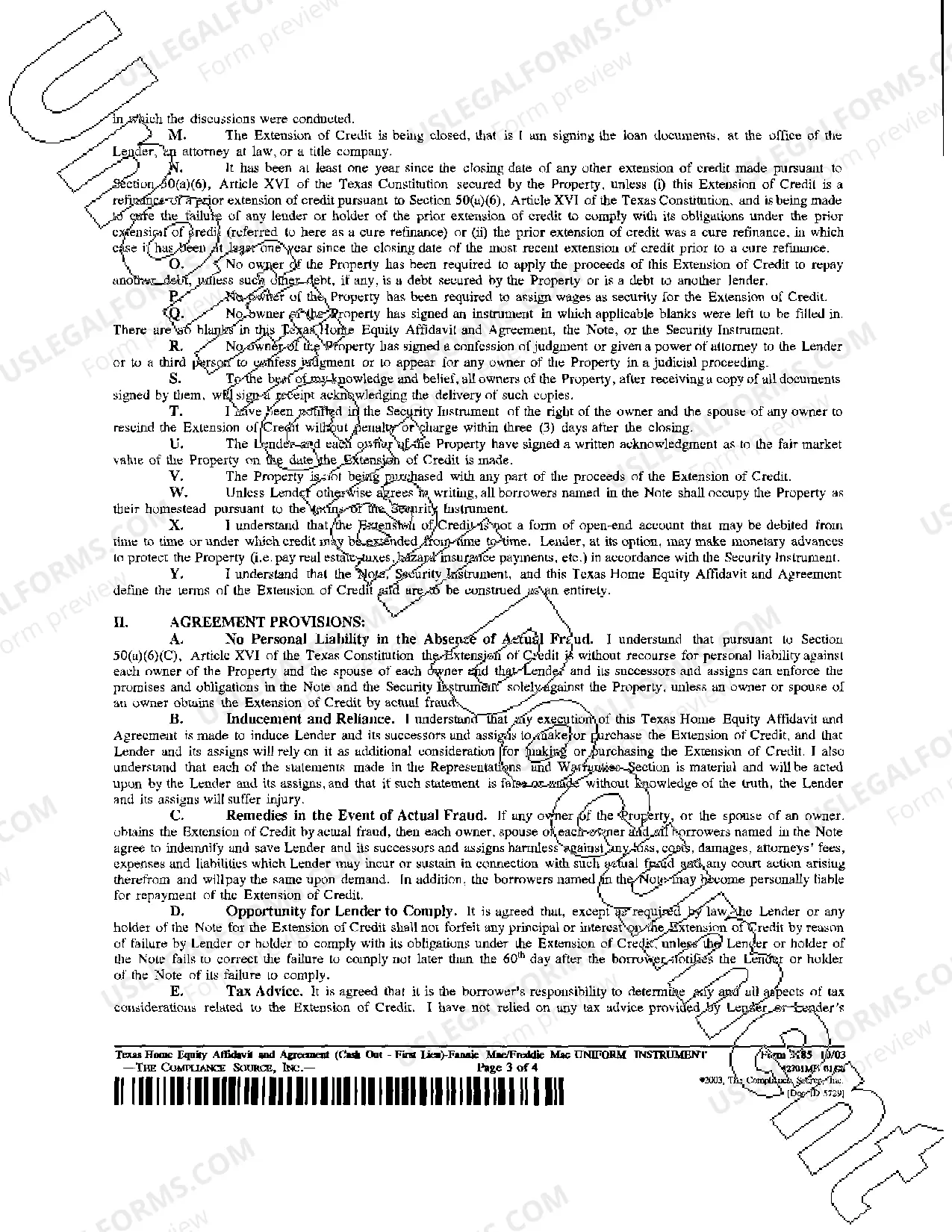 Preview Home Equity Affidavit and Agreement