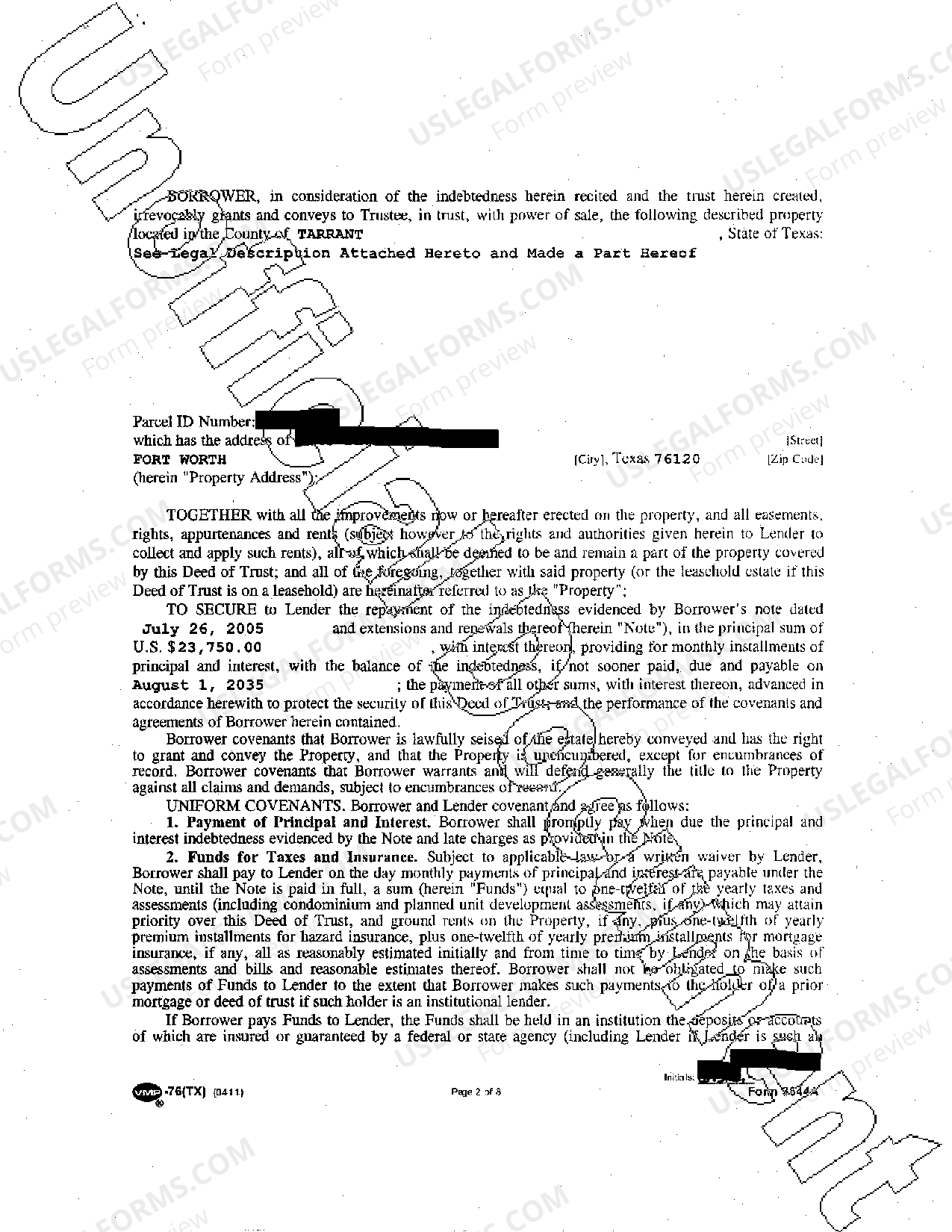 Texas Purchase Money Deed of Trust - What Does A Texas Deed Look Like ...