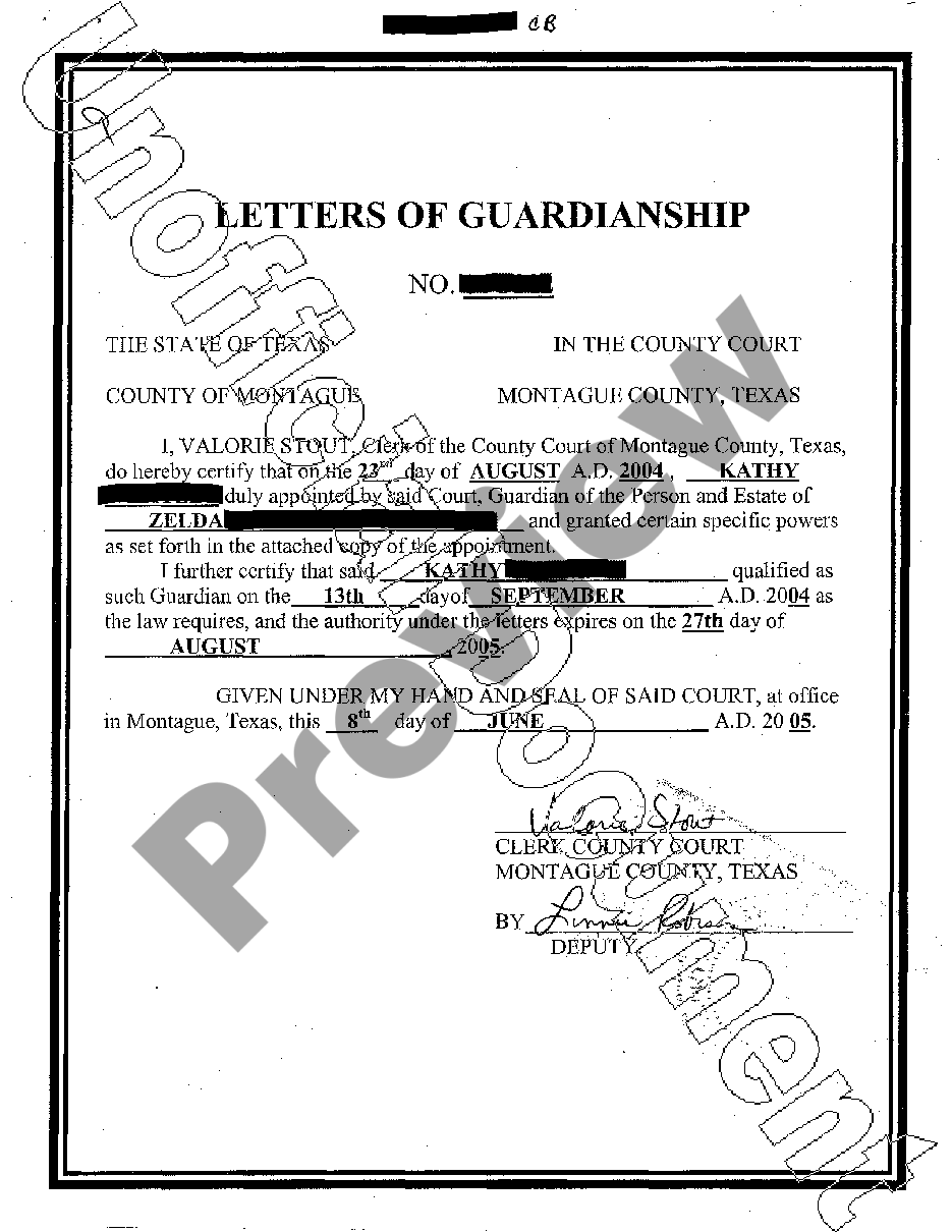 notarized letter of guardianship sample