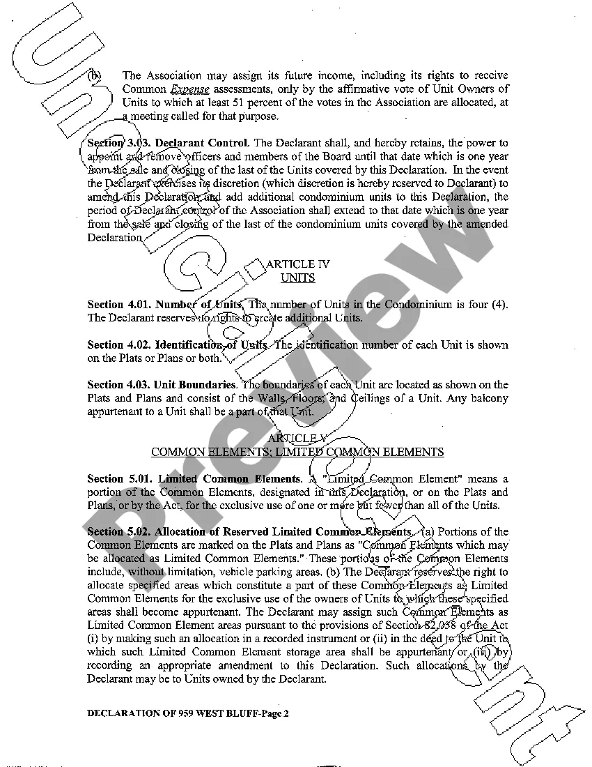 Preview Declaration of Condominiums