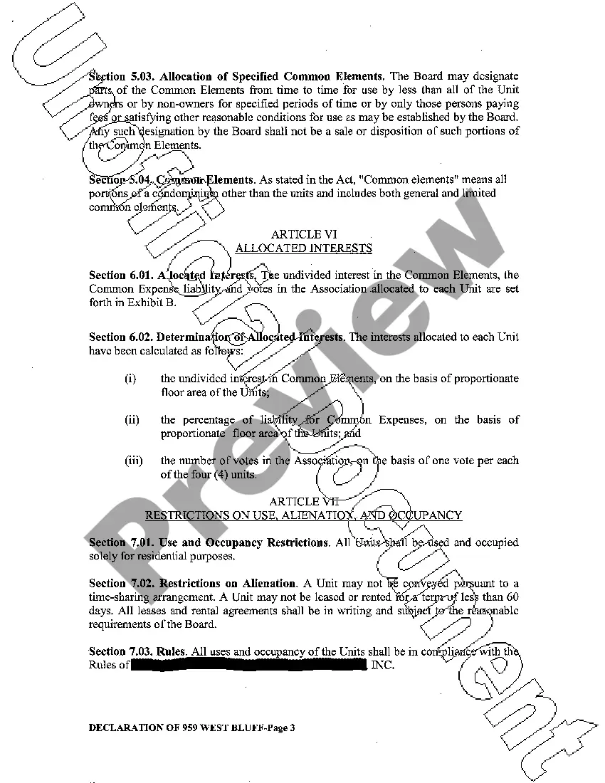 Preview Declaration of Condominiums