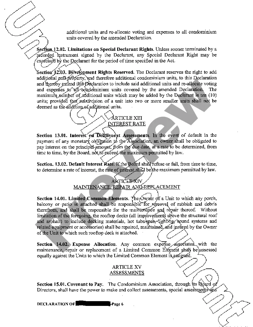 Preview Declaration of Condominiums