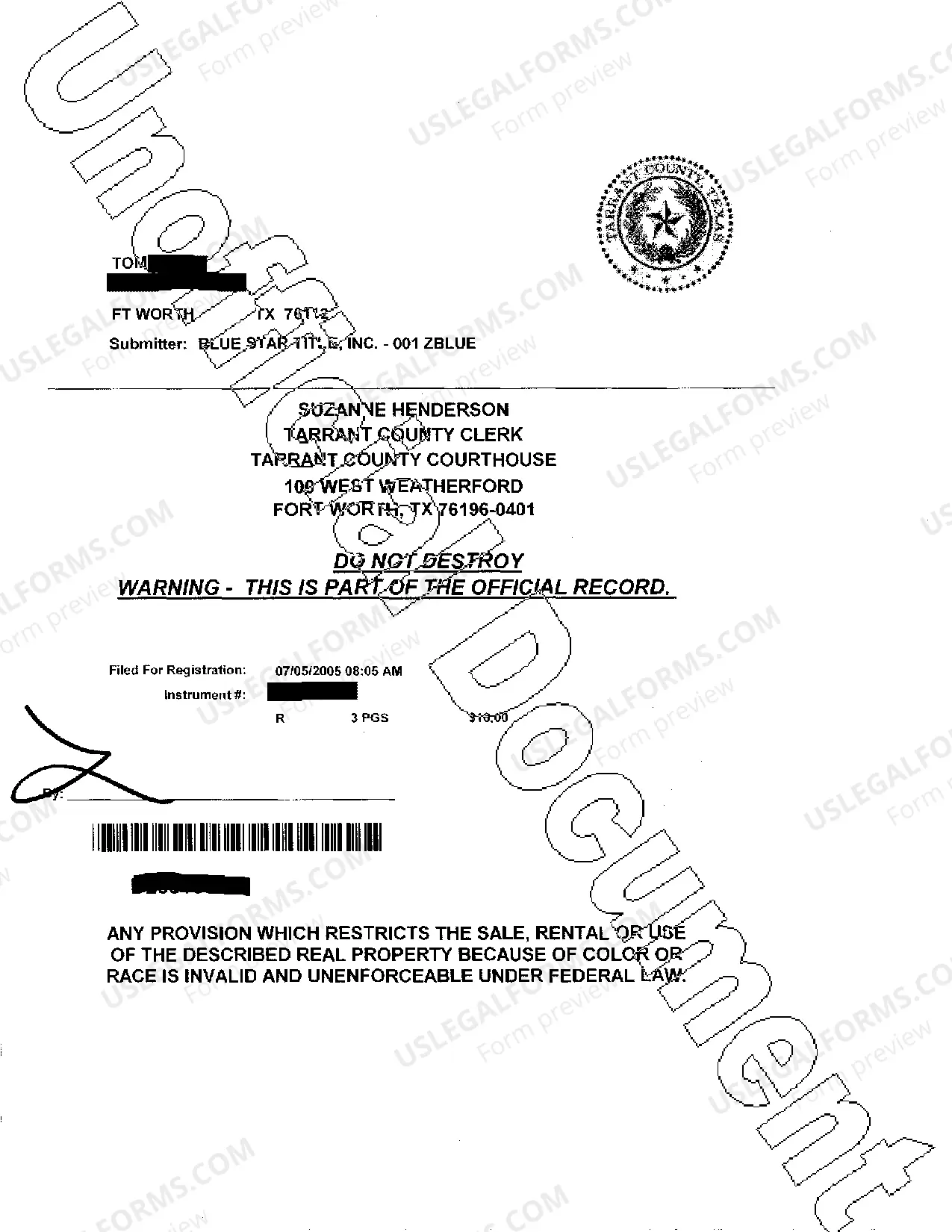 Preview Release of Lien