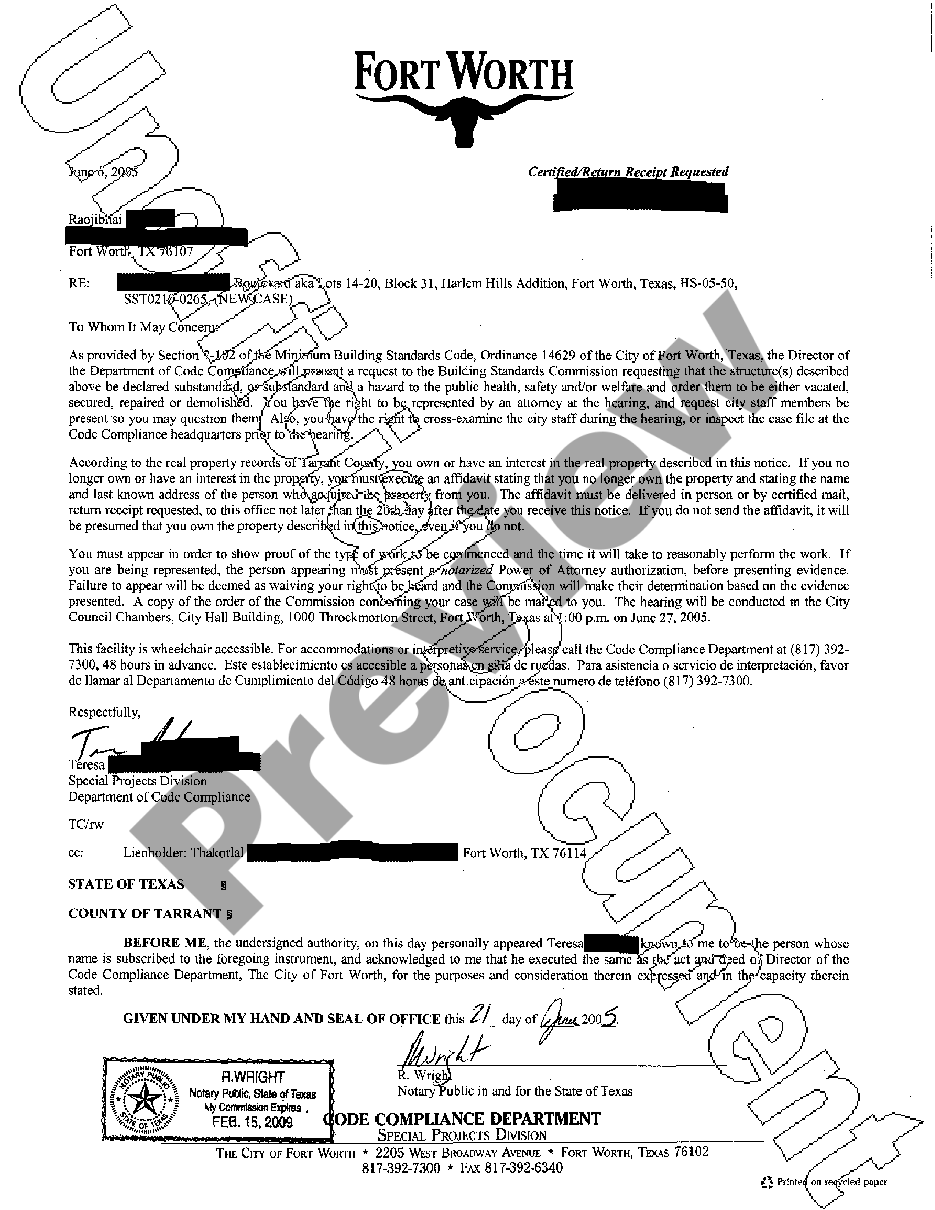 Round Rock Texas Notice of Condemnation Hearing - Notice Of ...