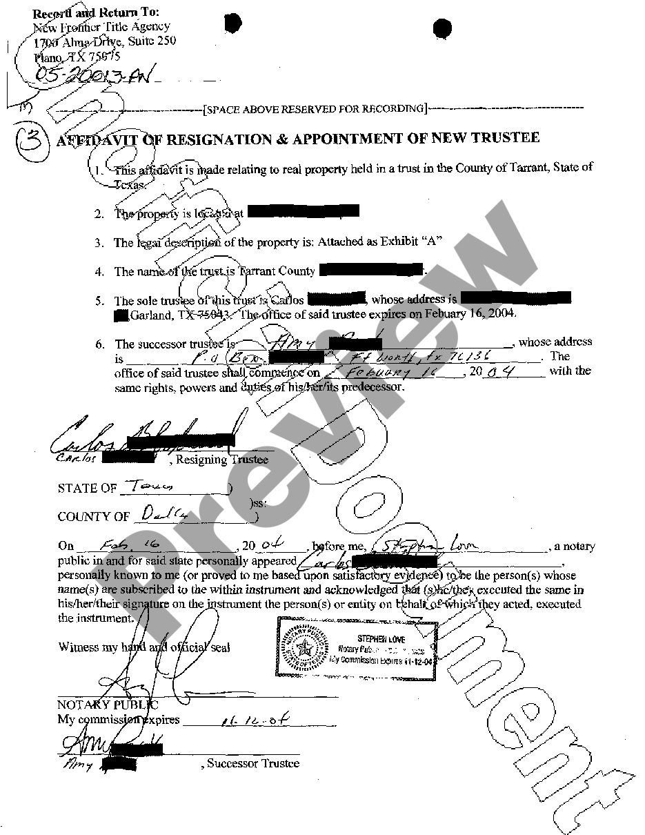 Resignation Of Trustee Form For Cio | US Legal Forms