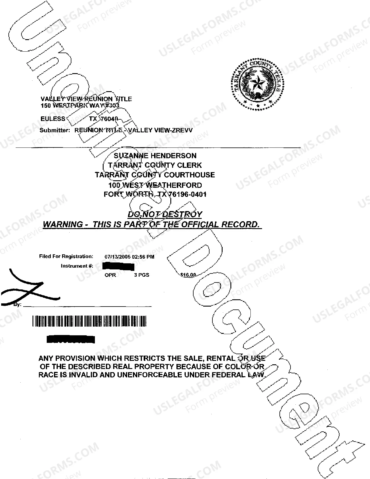 Preview Public Improvement District Notice to Purchaser