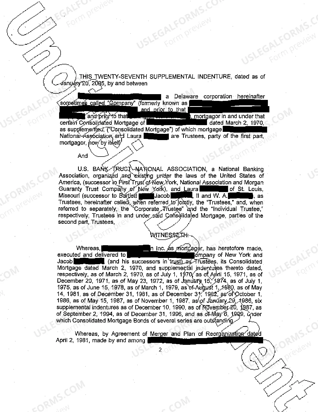 Preview Supplemental Indenture to Consolidated Mortgage