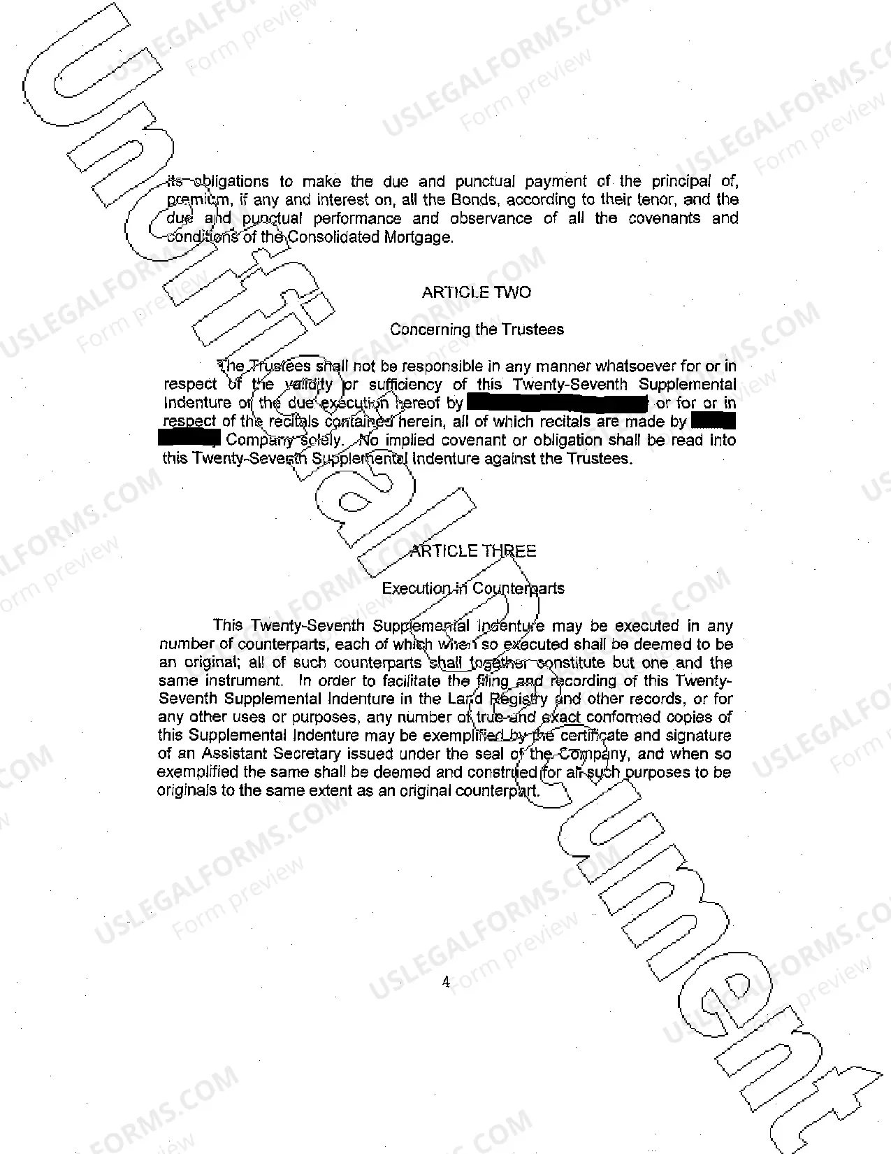 Preview Supplemental Indenture to Consolidated Mortgage