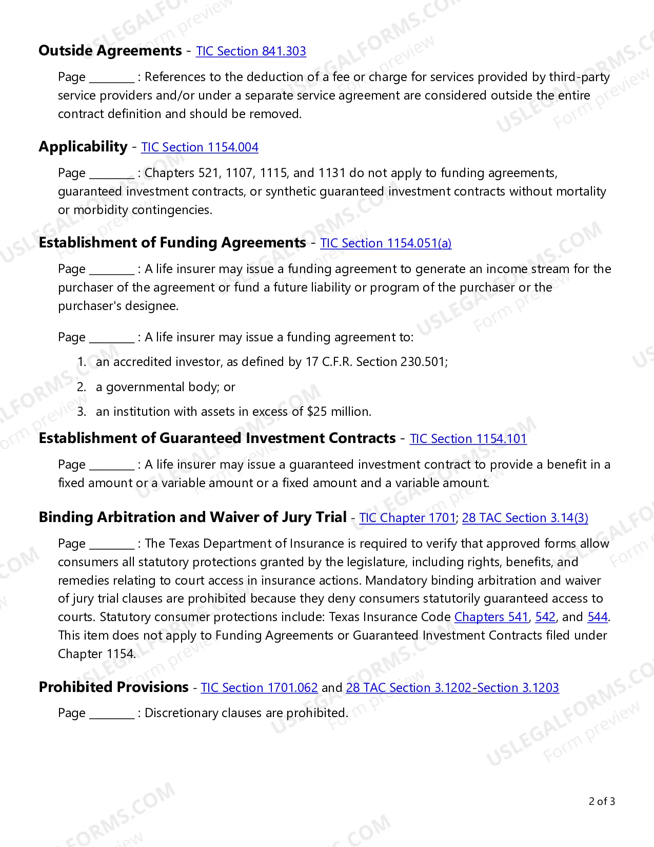 Preview Group Annuities Checklist