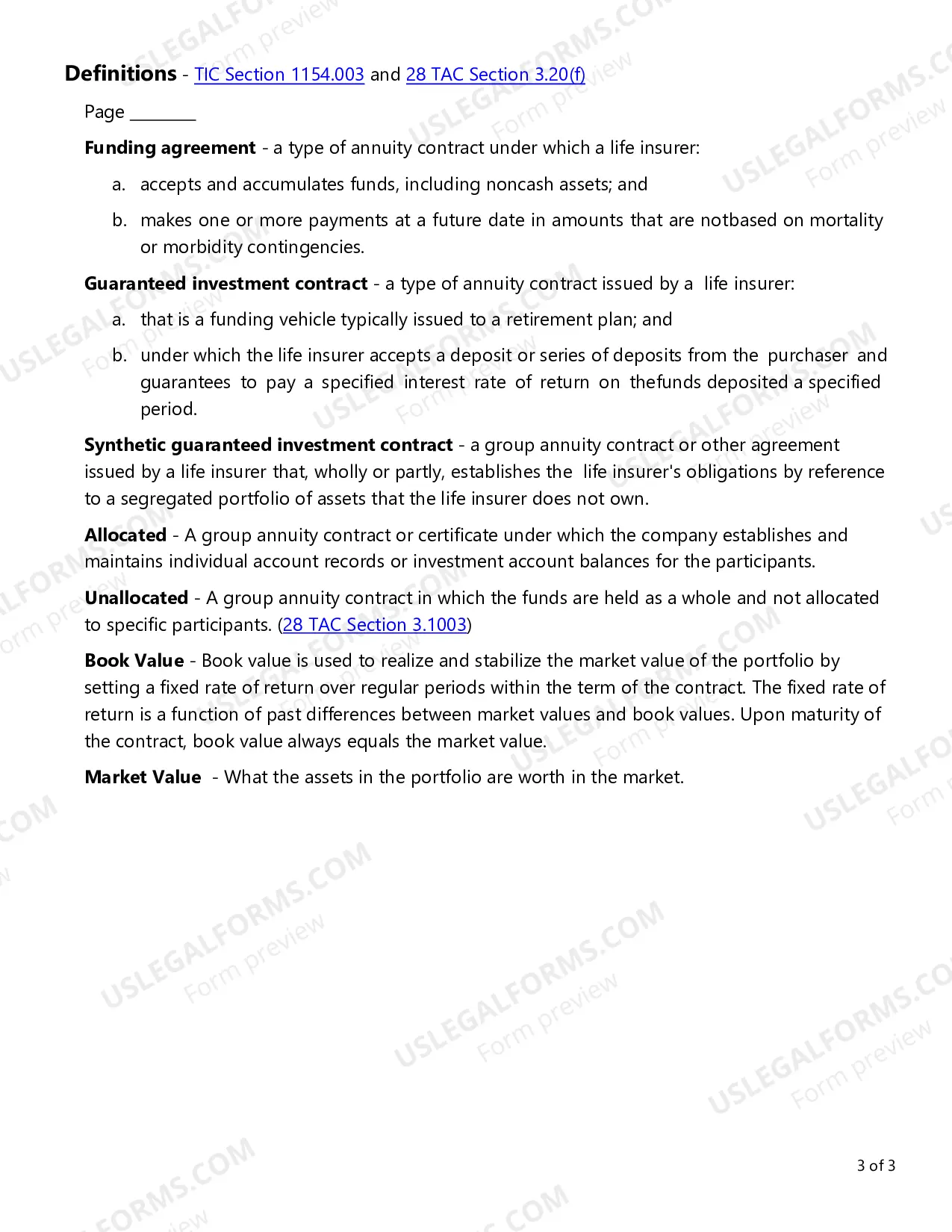 Preview Group Annuities Checklist