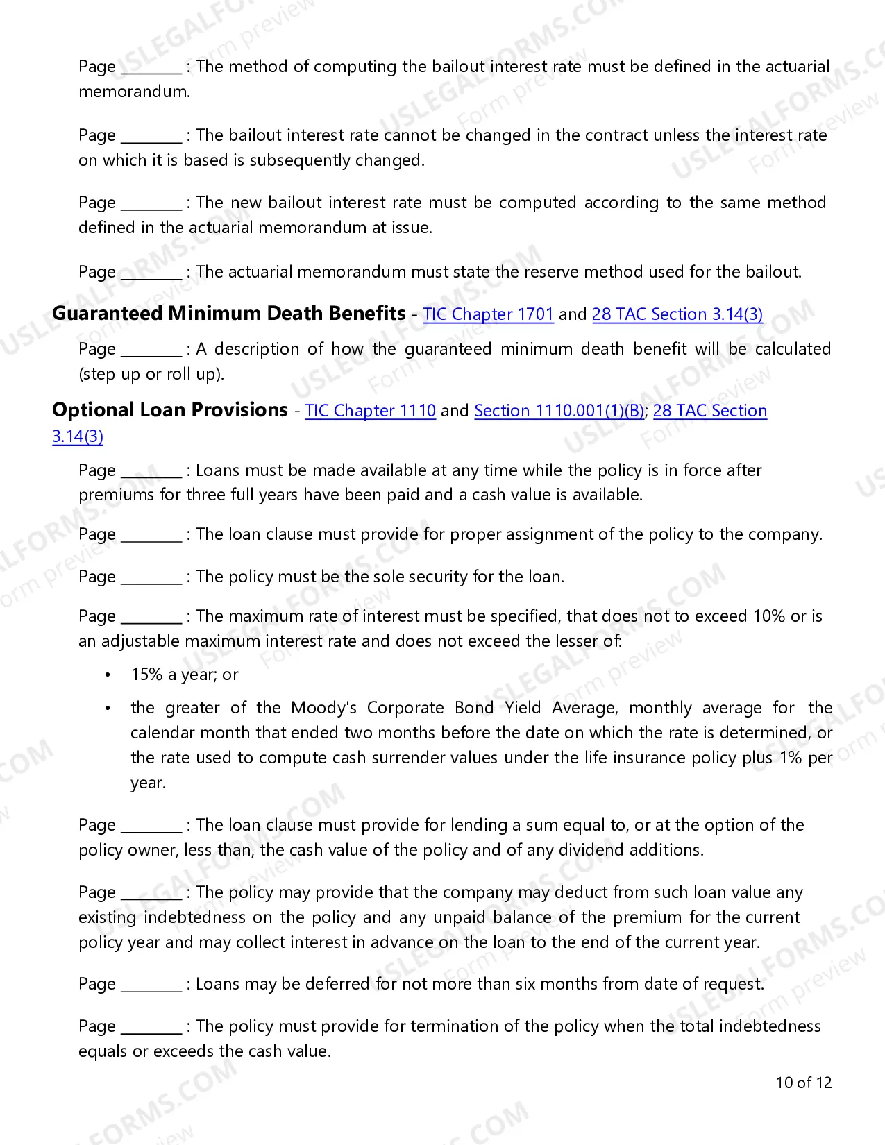 Preview Individual Deferred Annuities Checklist