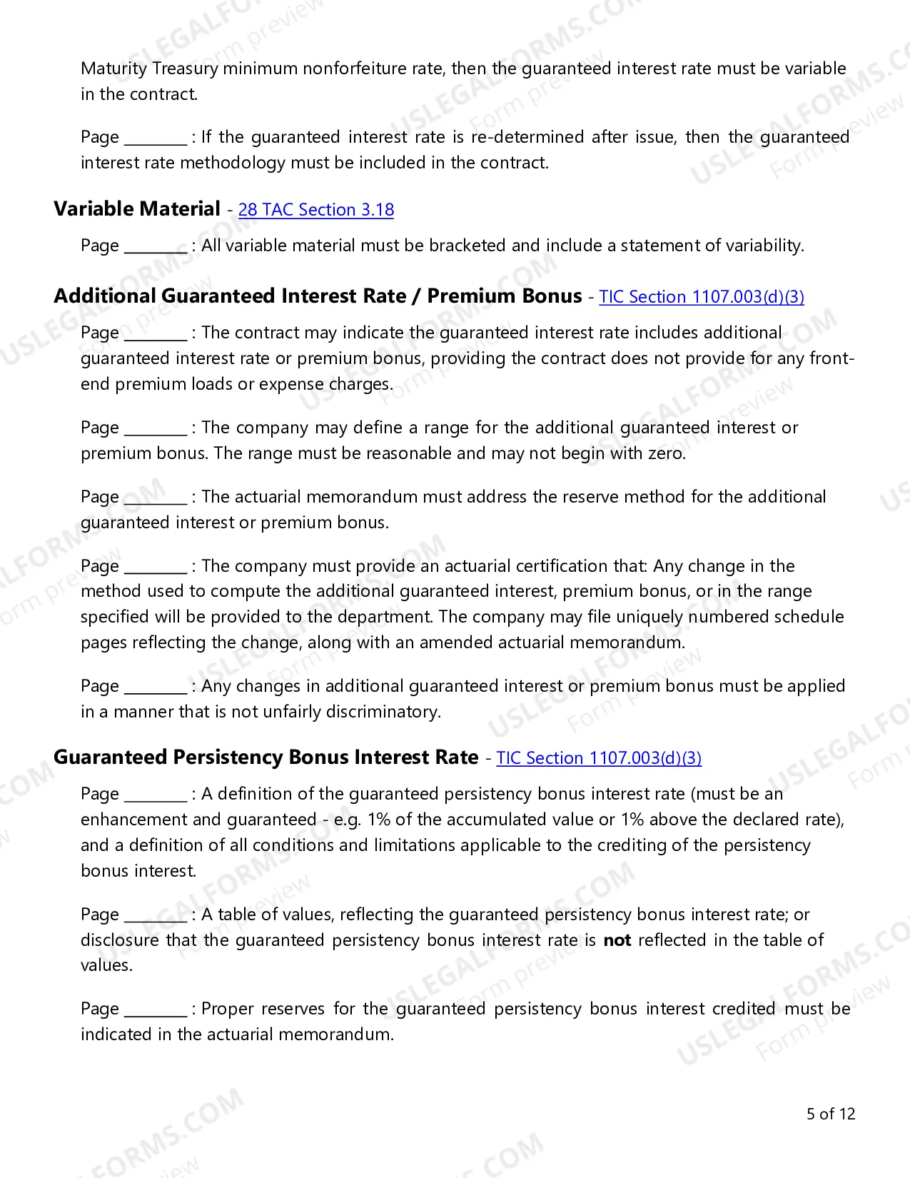 Preview Individual Deferred Annuities Checklist