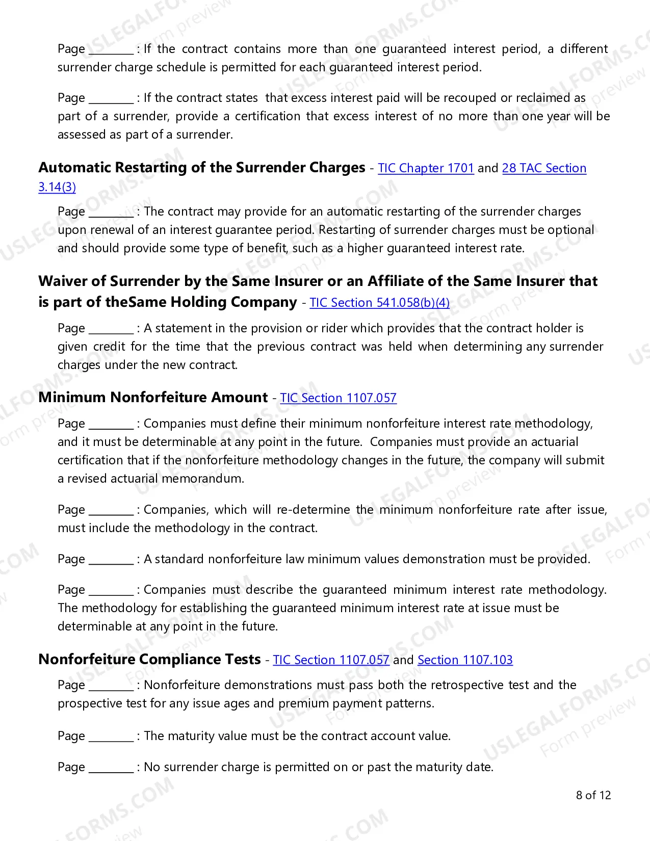 Preview Individual Deferred Annuities Checklist